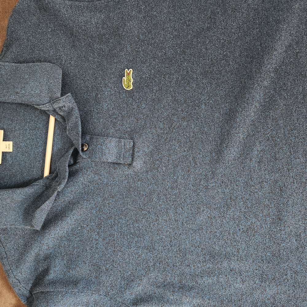 Lacoste Heathered Blue Polo Shirt